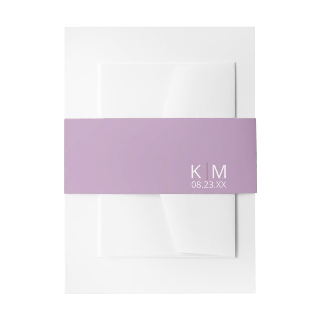 Bandeau De Faire-part Douce Mariée Arch Lilas ID998 (Devant example)