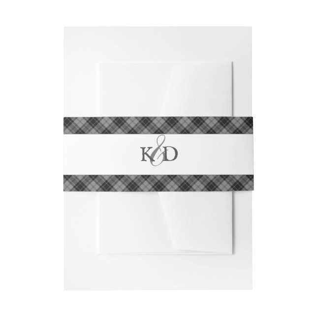Bandeau De Faire-part Douglas Grey Clan Tartan Scottish Plaid (Devant example)