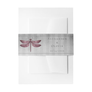 Bandeau De Faire-part Dragonfly à bijoux magenta