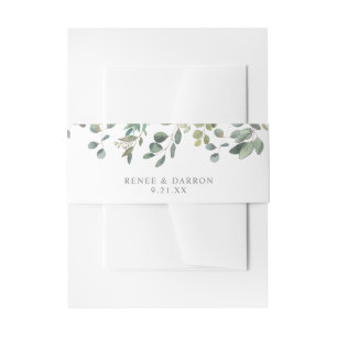 Bandeau De Faire-part Duo rustique Eucalyptus de verdure