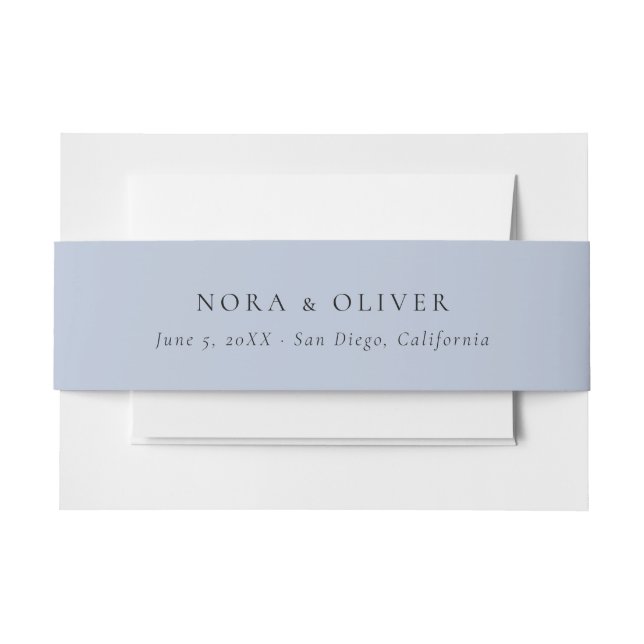 Bandeau De Faire-part Dusty Blue (Devant Example)