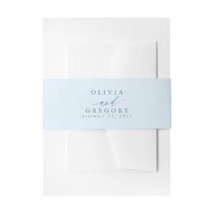 Bandeau De Faire-part Dusty Blue Elegant Minimal Mariage