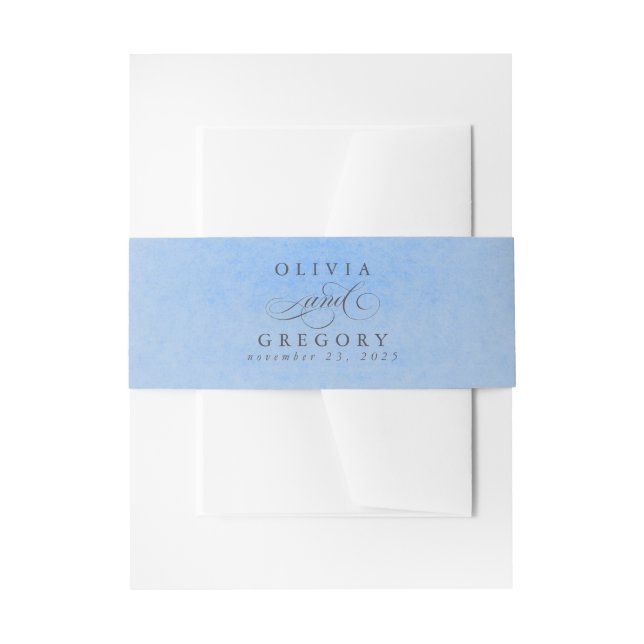 Bandeau De Faire-part Dusty Blue Modern Boho Wedding (Devant example)