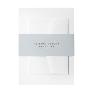 Bandeau De Faire-part Dusty Blue Simple Mariage
