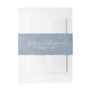 Bandeau De Faire-part Dusty Blue Texture Mariage moderne