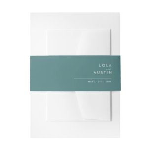 Bandeau De Faire-part Dusty Boho Green Invitation Belly Band