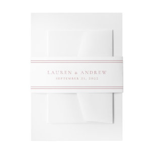 Bandeau De Faire-part Dusty Rose Blush et blanc minimaliste moderne mode