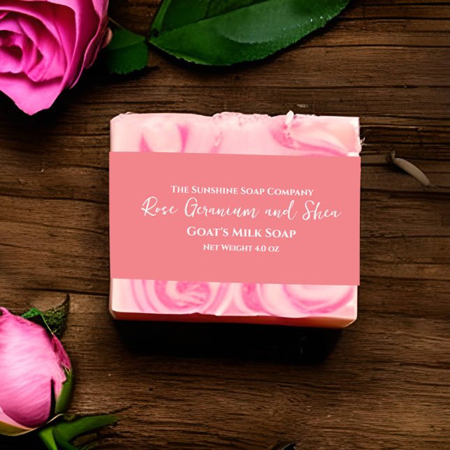 Bandeau De Faire-part Dusty Rose Minimalist Soap Belly Band (Créateur téléchargé)