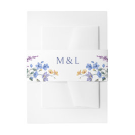 Bandeau De Faire-part Dusty Turquoise Lavender Mariage Fleur sauvage