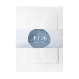 Bandeau De Faire-part Eau du lac   Monogramme personnalisé