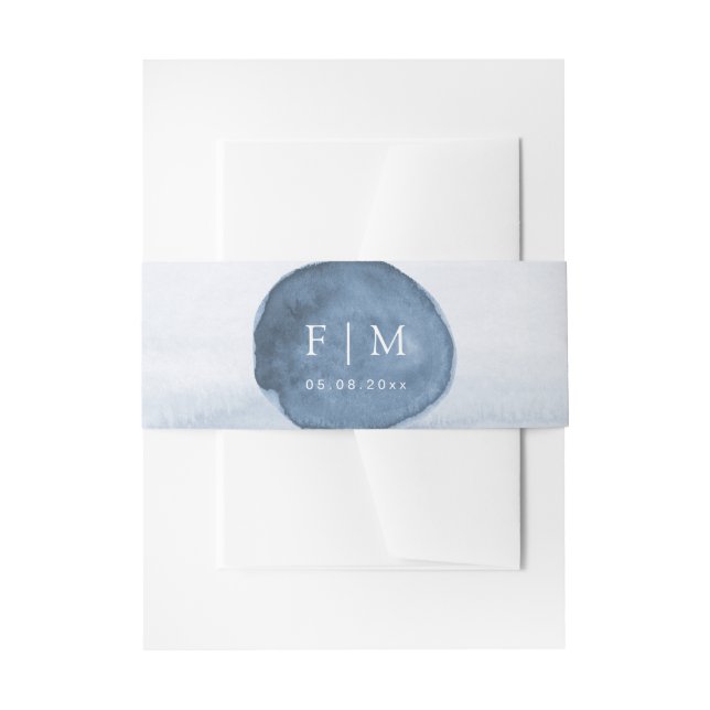 Bandeau De Faire-part Eau du lac | Monogramme personnalisé (Devant example)