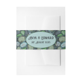 Bandeau De Faire-part Eau Pebbles - Mariage ceinture bande verticale