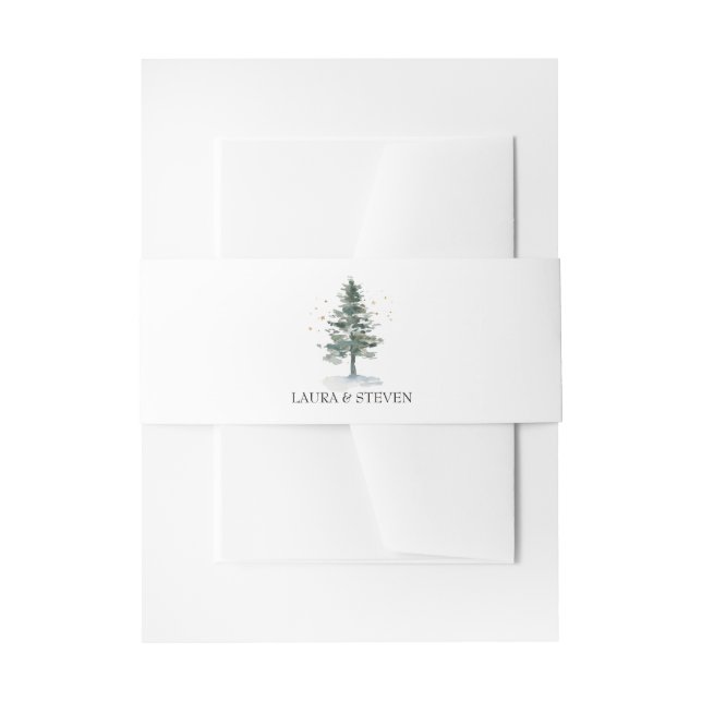 Bandeau De Faire-part Eau Russe Pine Tee Forest hiver (Devant example)