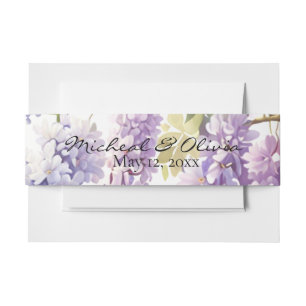Bandeau De Faire-part Eau violette personnelle glycine violette fleurie