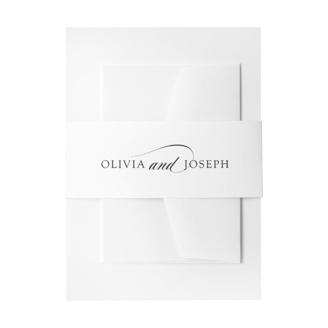 Bandeau De Faire-part Elégance italienne noire et blanche | Mariage (Devant example)