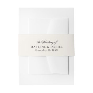 Bandeau De Faire-part Élégance Simple Crème Ivoire Blanc Cassé Événement