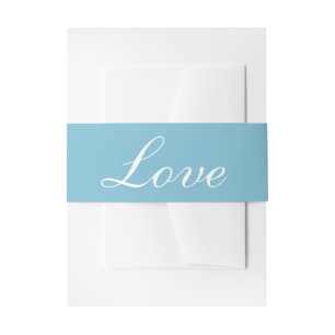 Bandeau De Faire-part Elégant Amour Bleu Plage nautique Mariage