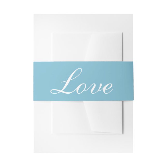 Bandeau De Faire-part Elégant Amour Bleu Plage nautique Mariage (Devant example)