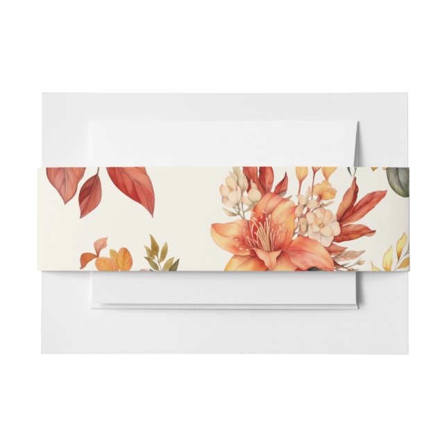 Bandeau De Faire-part Elegant Autumn Floral (Devant Example)