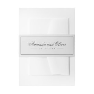 Bandeau De Faire-part Élégant Bande Ventre Avec Bordure Et Texte De Scri