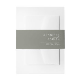 Bandeau De Faire-part Élégant Bataillon Grey Minimal moderne