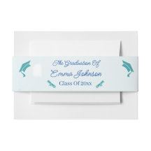 Élégant Bleu Fleur Graduation Personnalisée