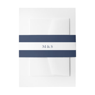 Bandeau De Faire-part Elégant bleu monochromatique personnalisé