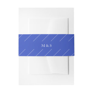 Bandeau De Faire-part Elégant bleu monochromatique personnalisé