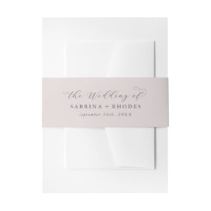 Bandeau De Faire-part Élégant Blush Mauve Le Mariage De