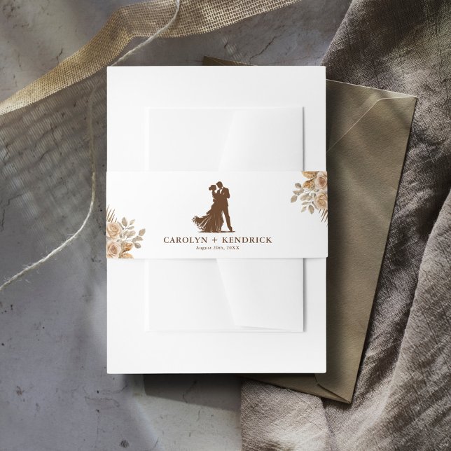 Bandeau De Faire-part Elégant Boho Neutral Flore Accents Mariage (Créateur téléchargé)