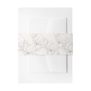 Bandeau De Faire-part Élégant Bracelet de Ventre de Mariage Floral en Ar