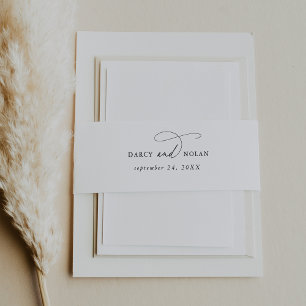 Bandeau De Faire-part Élégant charme Faire-part de mariage Bande de vent