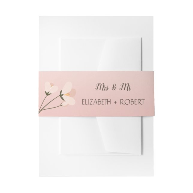 Bandeau De Faire-part Élégant Chic Floral (Devant example)
