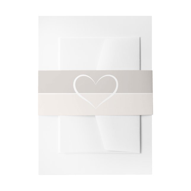 Bandeau De Faire-part Elégant coeur moderne mariage Collection Silhouett (Devant example)