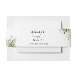 Bandeau De Faire-part Élégant Coeur vert Mariage Floral