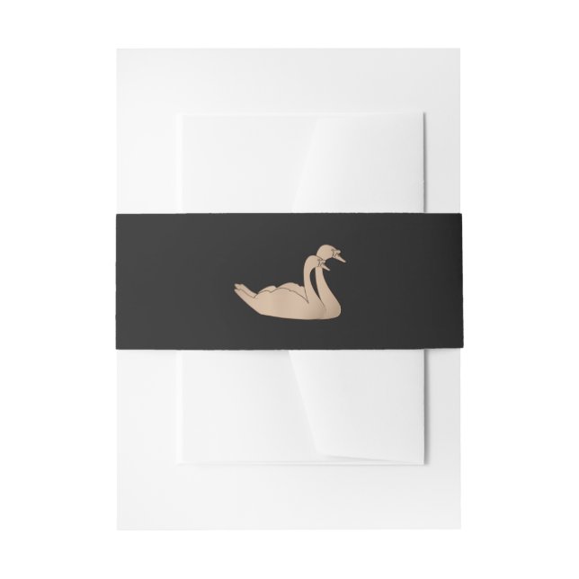 Bandeau De Faire-part Élégant cygne (Devant example)