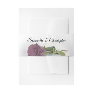 Bandeau De Faire-part Elégant Dusty Mauve Rose Rose Simple Mariage Glam