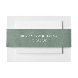 Bandeau De Faire-part Elégant Eucalyptus Green Mariage personnalisé
