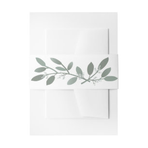 Bandeau De Faire-part Elégant Eucalyptus Mariage Suite Belly Band