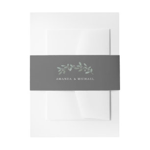 Bandeau De Faire-part Elégant Eucalyptus Mariage Suite Belly Band