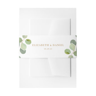 Bandeau De Faire-part Elégant Eucalyptus Vert Mariage personnalisé