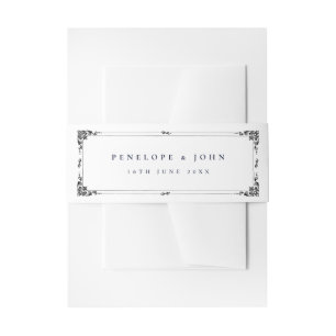 Bandeau De Faire-part Élégant Faire-Part de Mariage avec Bordure Vintage