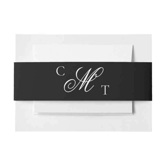 Bandeau De Faire-part Élégant Faire-part de mariage Monogramme (Devant Example)