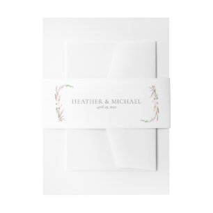 Bandeau De Faire-part Élégant Fleur sauvage  Floral Mariage