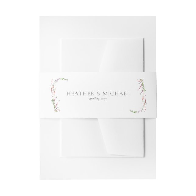 Bandeau De Faire-part Élégant Fleur sauvage  Floral Mariage (Devant example)