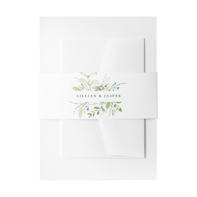 Bandeau De Faire-part Élégant Fleur sauvage Mariage botanique (Devant example)