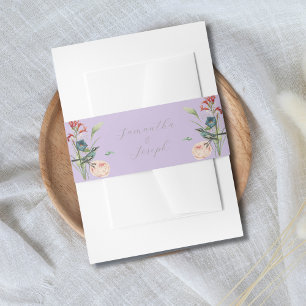 Bandeau De Faire-part Elégant Floral Lilac Jardin extérieur Mariage
