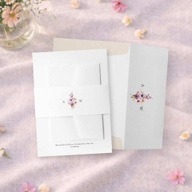 Bandeau De Faire-part Elegant Floral Wedding (Créateur téléchargé)