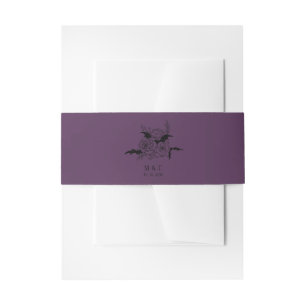 Bandeau De Faire-part Élégant gothique Floral violet Mariage