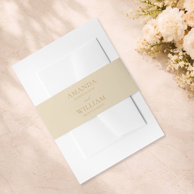 Bandeau De Faire-part Elegant Ivory Wedding Invitation (Créateur téléchargé)